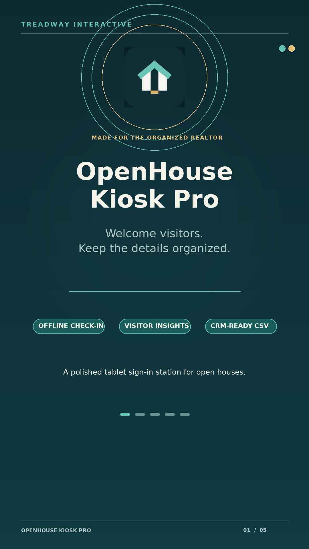 OpenHouse Kiosk Pro: offline check-in, visitor insights, and CRM-ready CSV