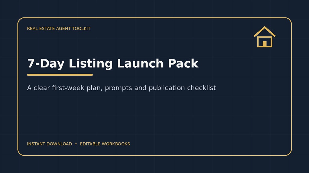 The 7-Day Listing Launch Pack product preview