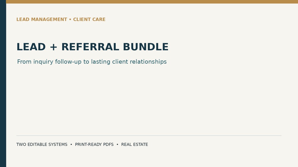 Lead-to-Referral Bundle