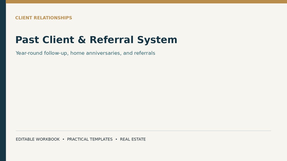 Past Client & Referral System