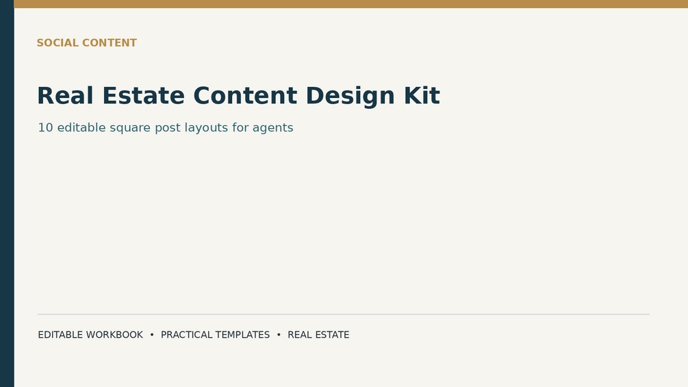 Real Estate Content Design Kit