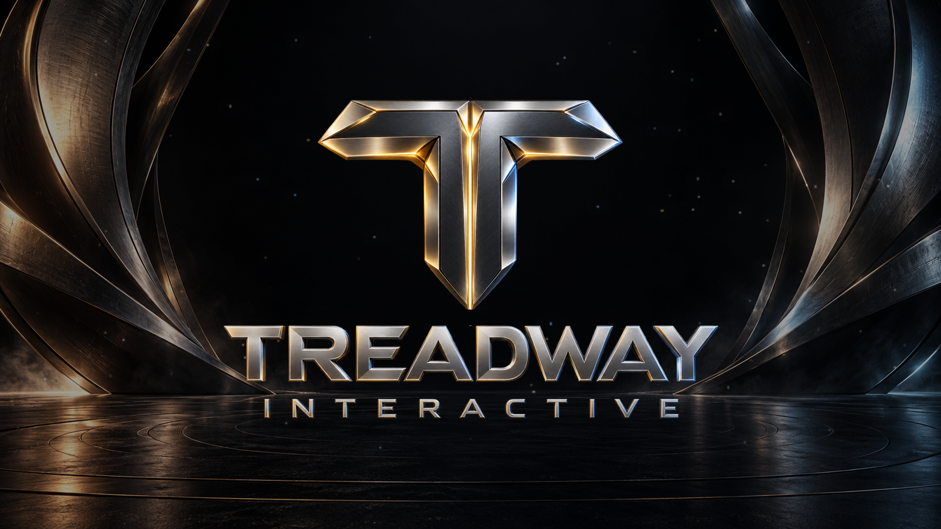 Treadway Interactive metallic studio emblem